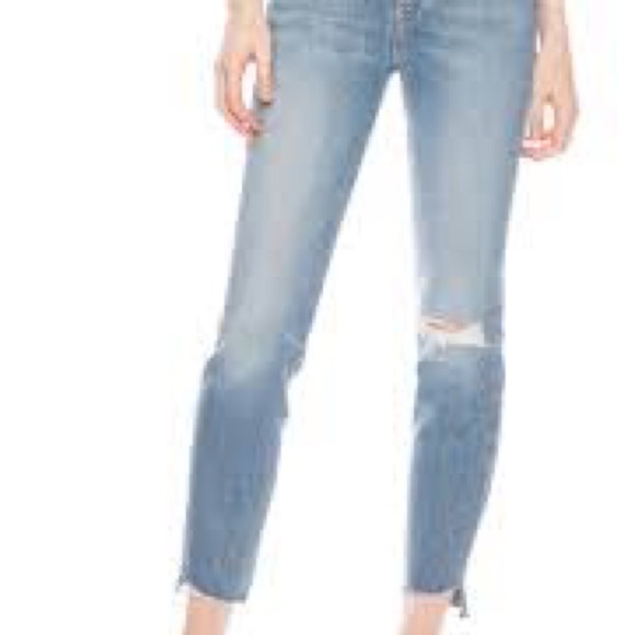 Mother The Looker Ankle Step Fray Exposed Secret Sister Jeans size 26 - Picture 2 of 6